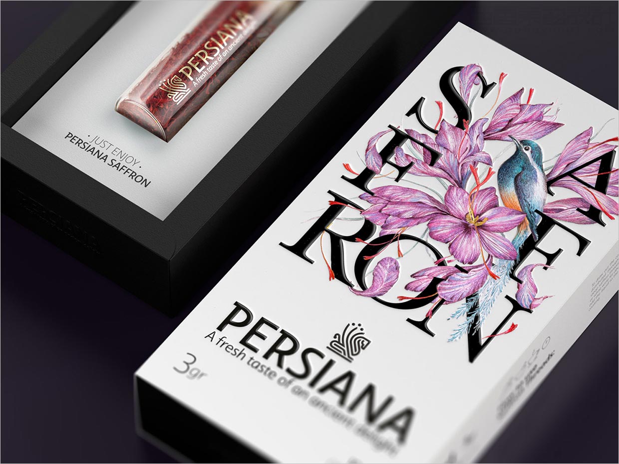 伊朗Persaina藏红花包装设计