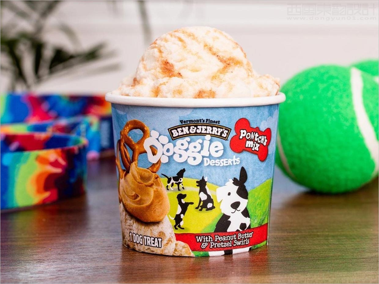 美国Doggie Desserts宠物狗冰淇淋食品包装设计