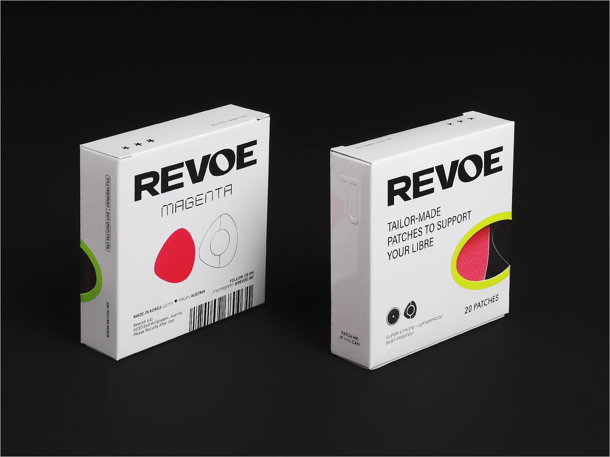 Revoe糖尿病贴片医疗器械包装设计