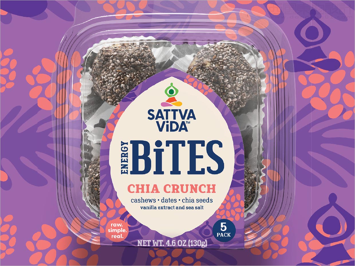 美国Sattva Vida素食小吃包装设计之实物照片