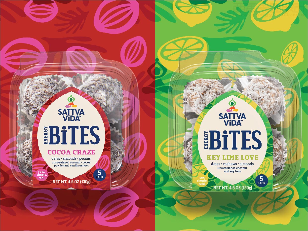 美国Sattva Vida素食小吃包装设计