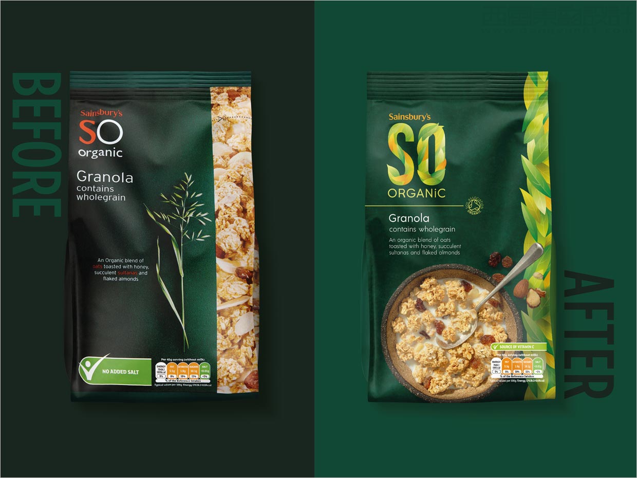 So Organic新旧食品包装设计对比
