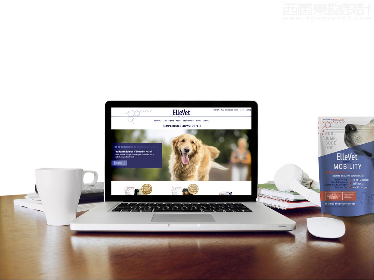 美国ElleVet Sciences宠物猫狗保健品网站设计