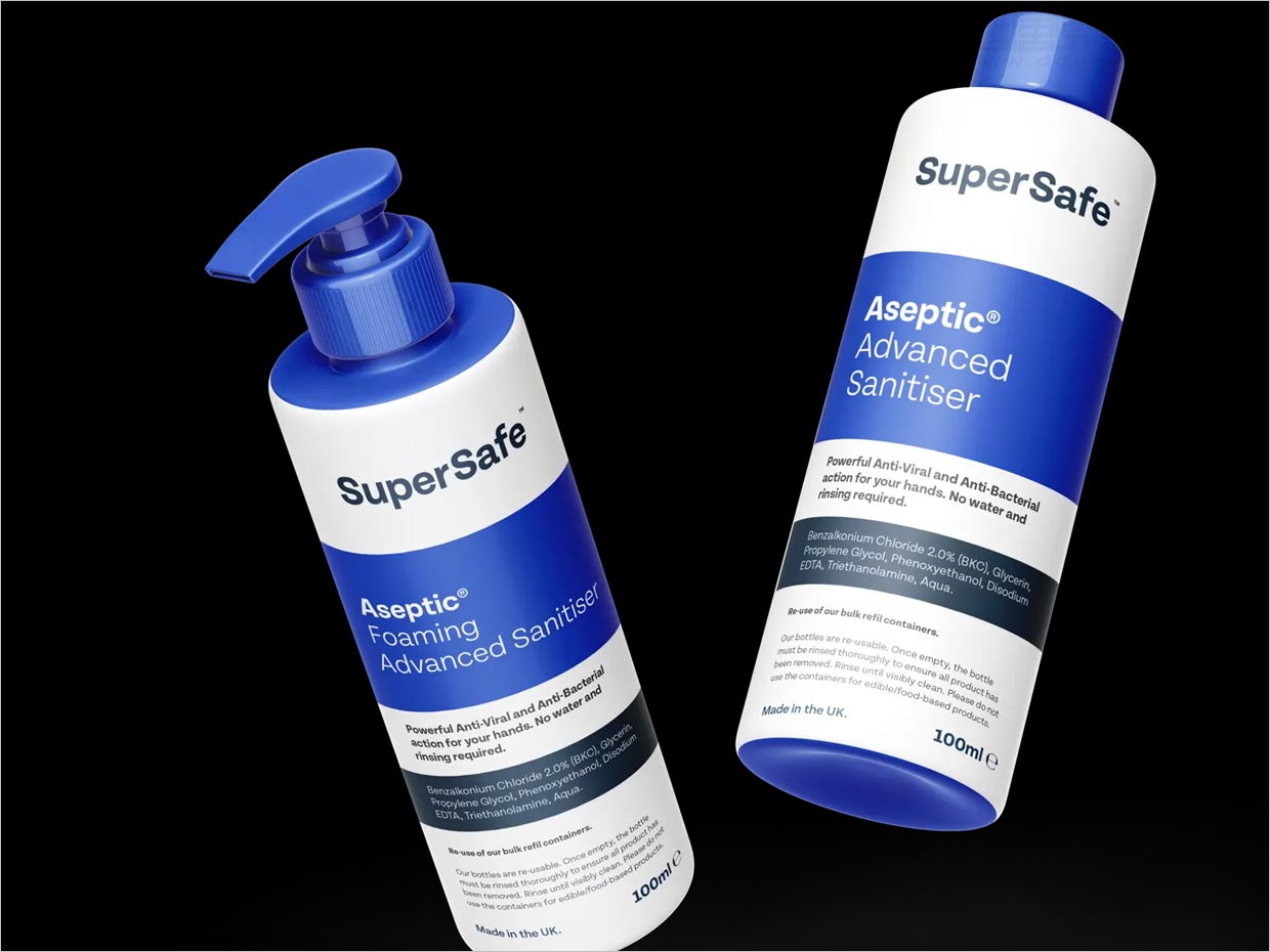 英国SuperSafe消毒剂包装设计