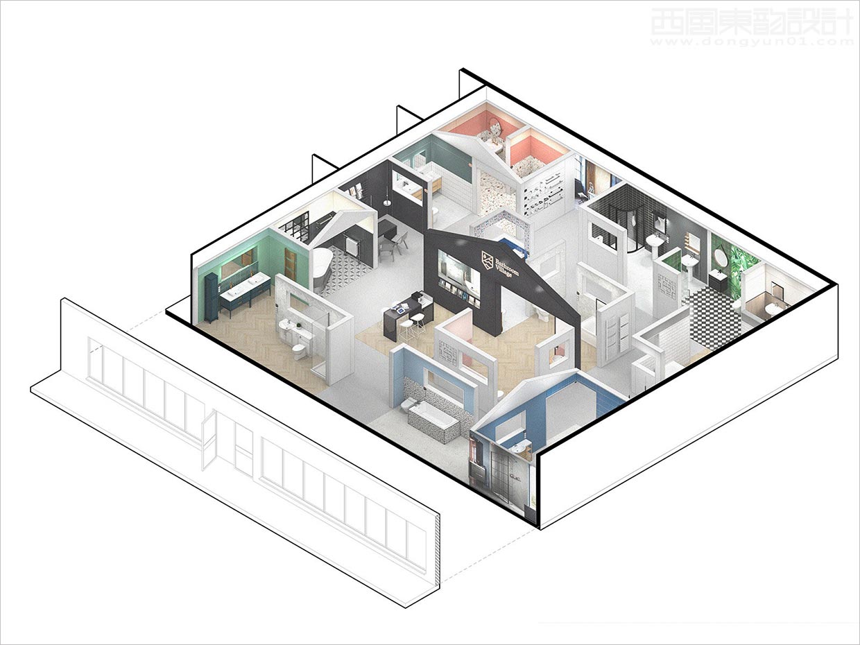 英国Bathroom Village浴室用品店面空间设计