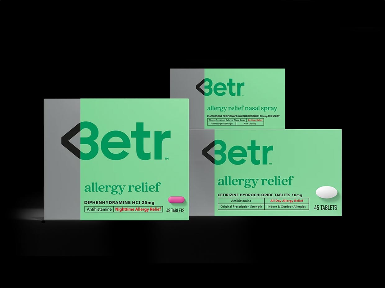 美国Betr OTC药品包装设计