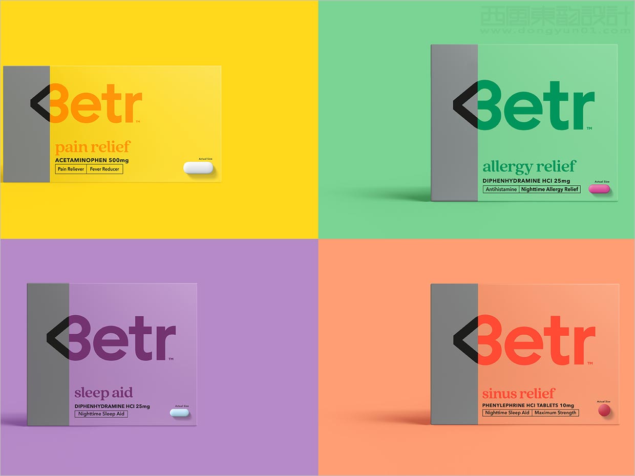 美国Betr OTC药品包装设计