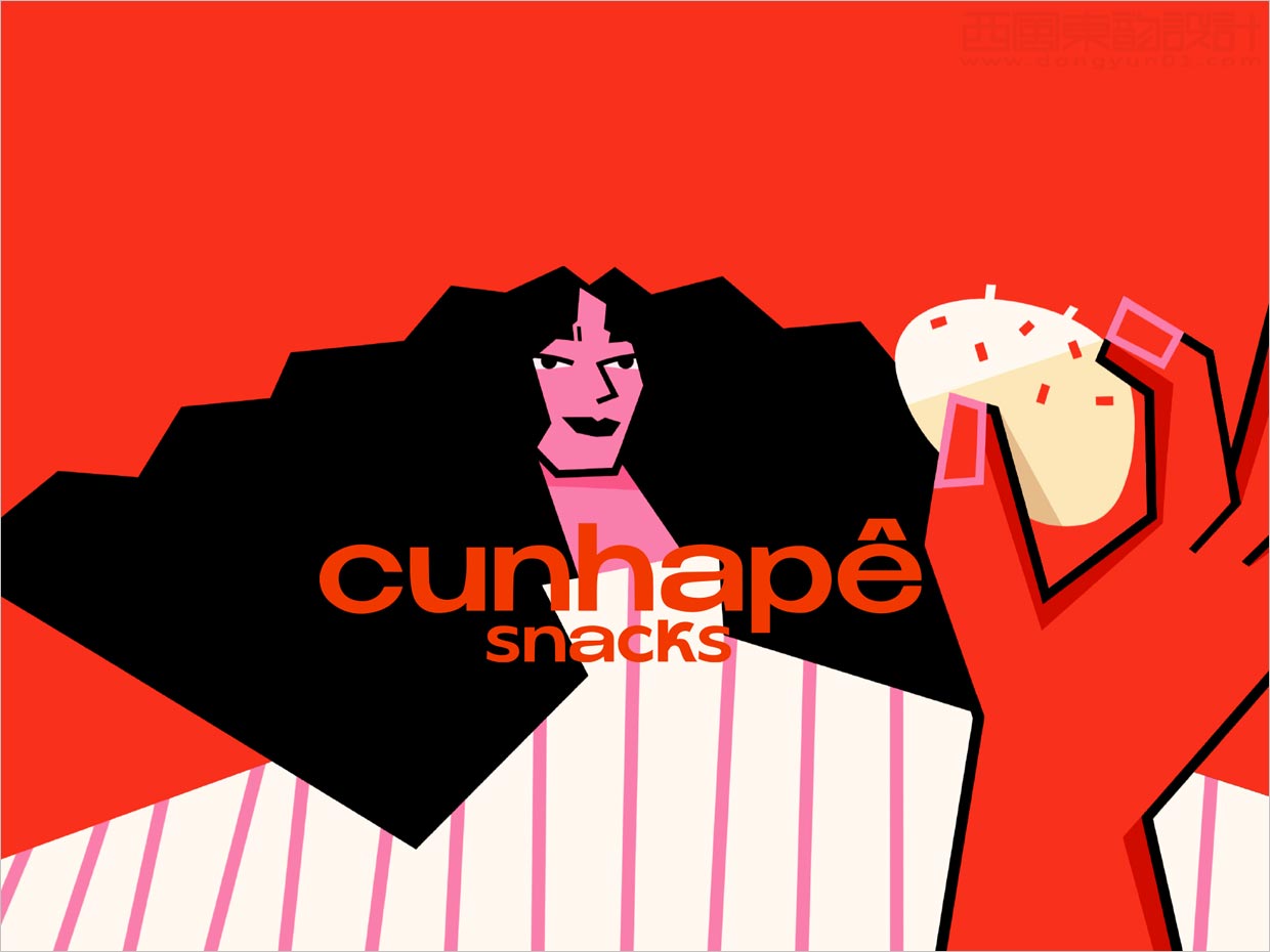 玻利维亚Cunhape奶酪面包零食小吃包装袋设计之插图设计
