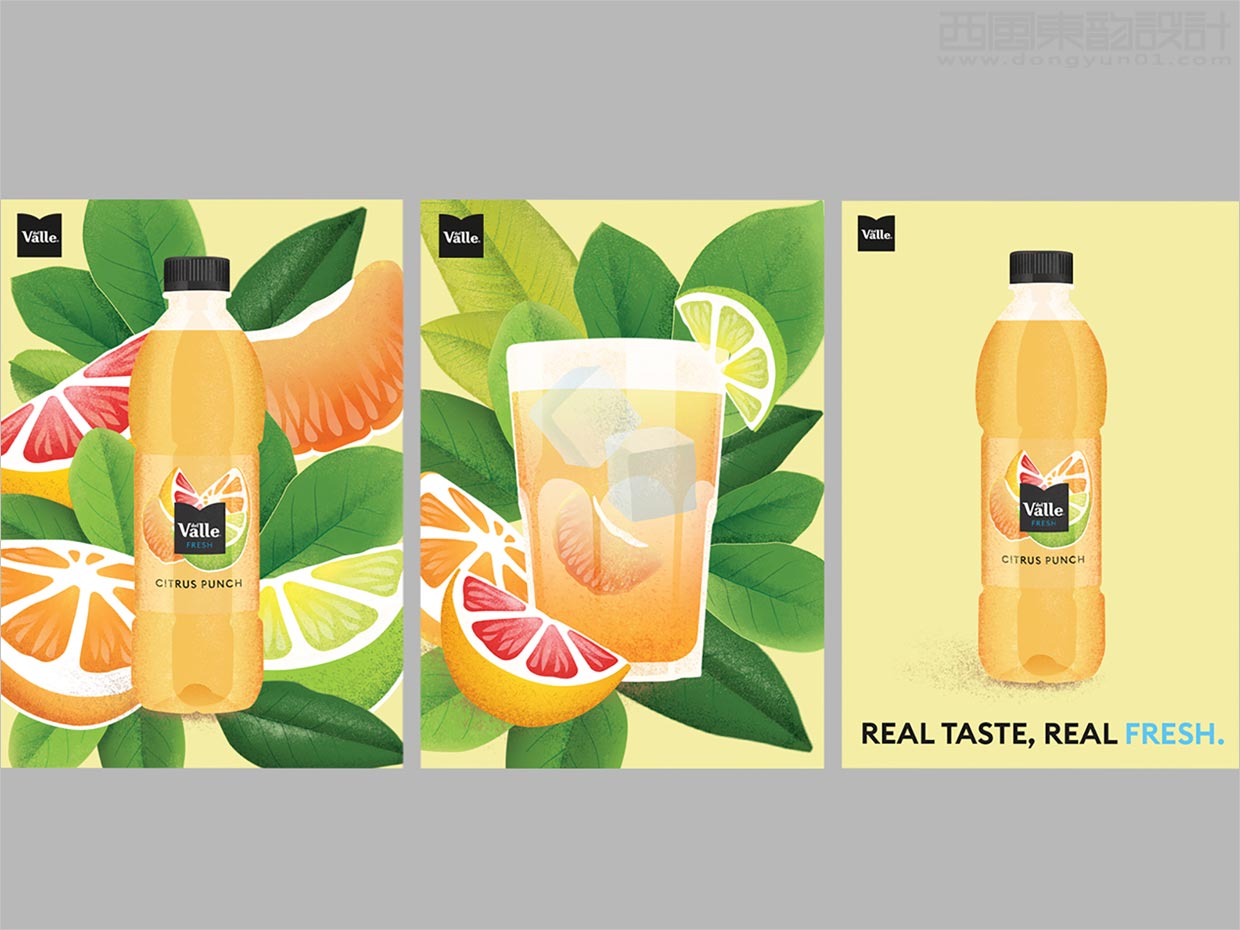 可口可乐公司Del Valle果汁饮料海报设计