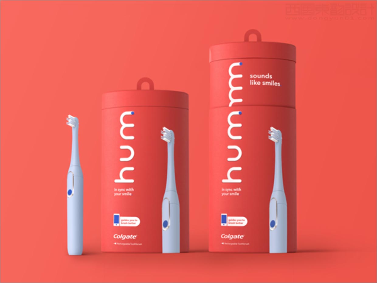 美国高露洁Hum智能电动牙刷包装设计
