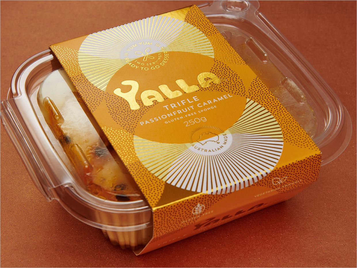澳大利亚Yalla奶油提拉米苏味甜品糕点食品标签包装设计