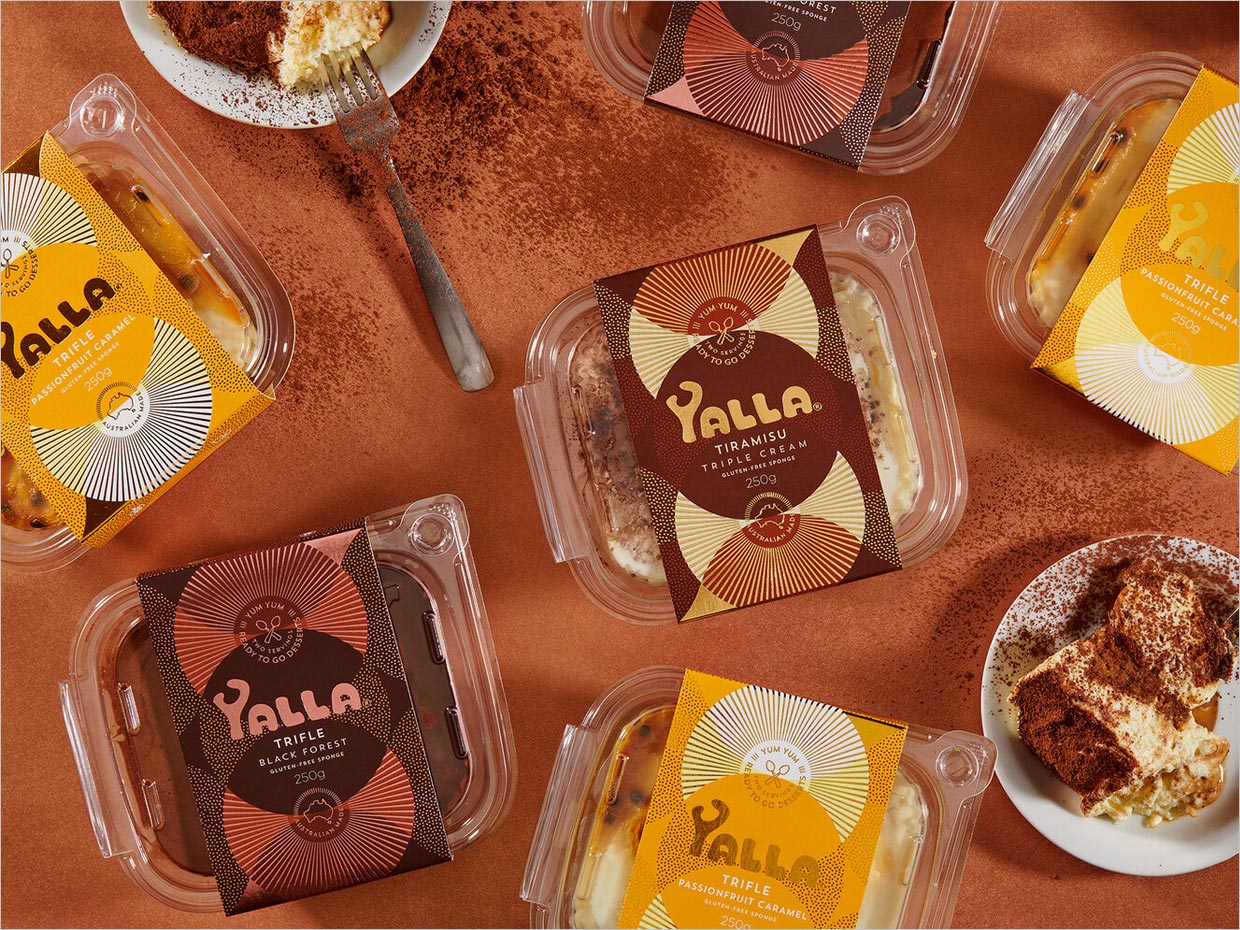 澳大利亚Yalla甜品糕点食品标签包装设计