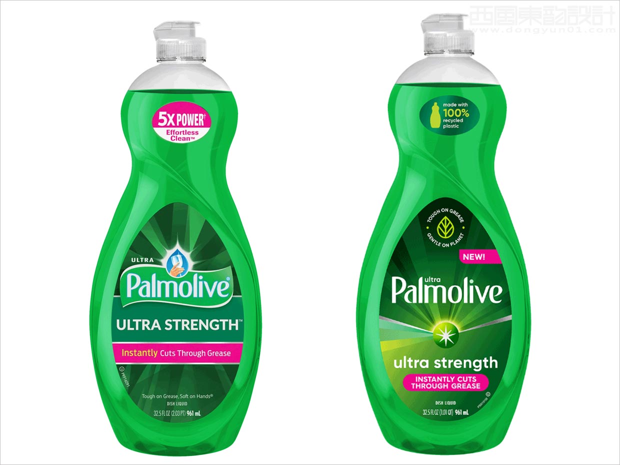 美国Palmolive洗洁精日化用品包装设计之新旧包装设计对比