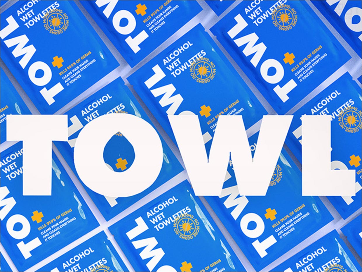 波兰TOWL抗菌消毒湿巾品牌logo设计