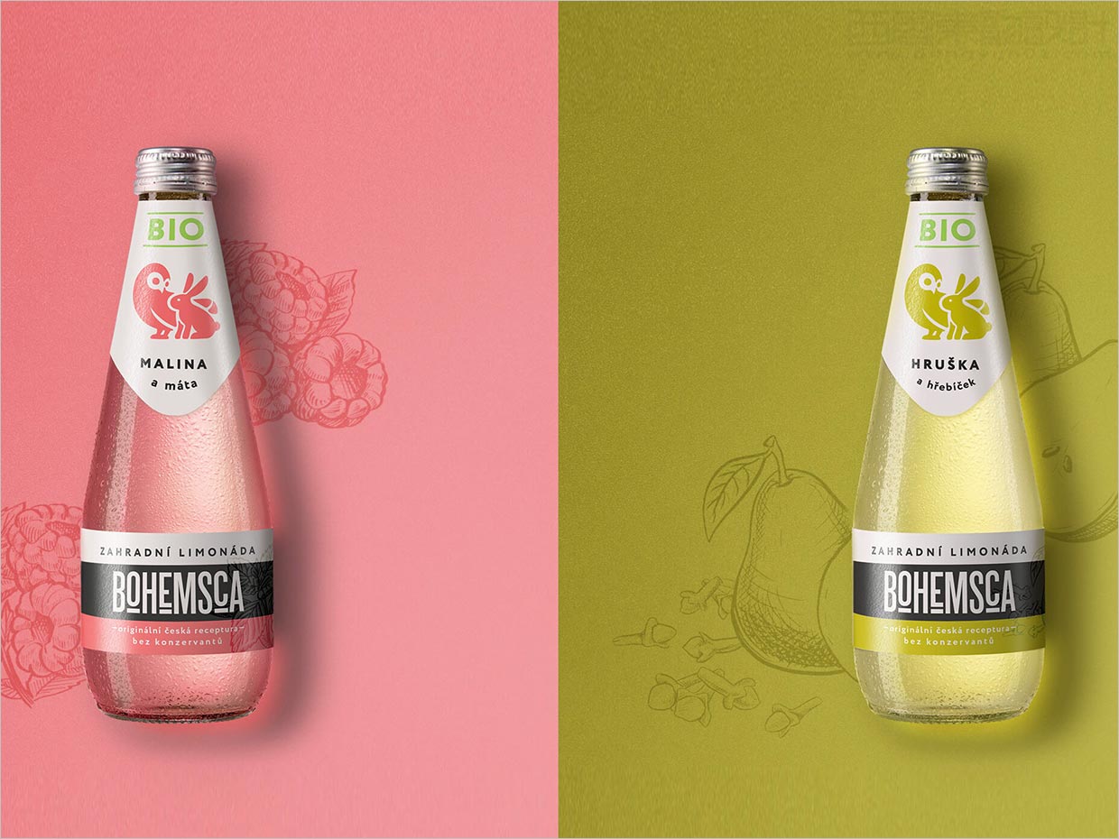 捷克Bohemsca柠檬水饮料包装设计