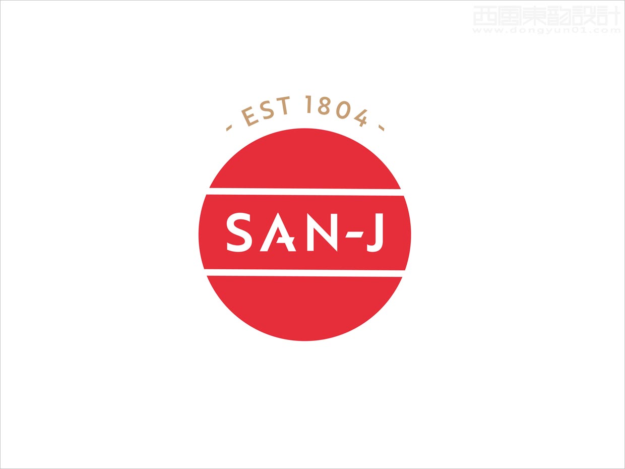 日本San-J酱油调味品品牌logo设计