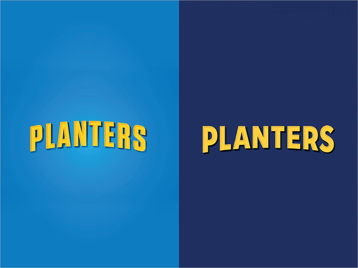 美国Planters坚果品牌新旧logo设计对比