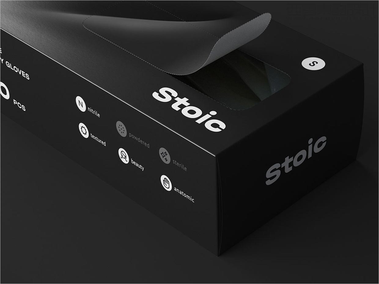 Stoic一次性手套日用品包装设计