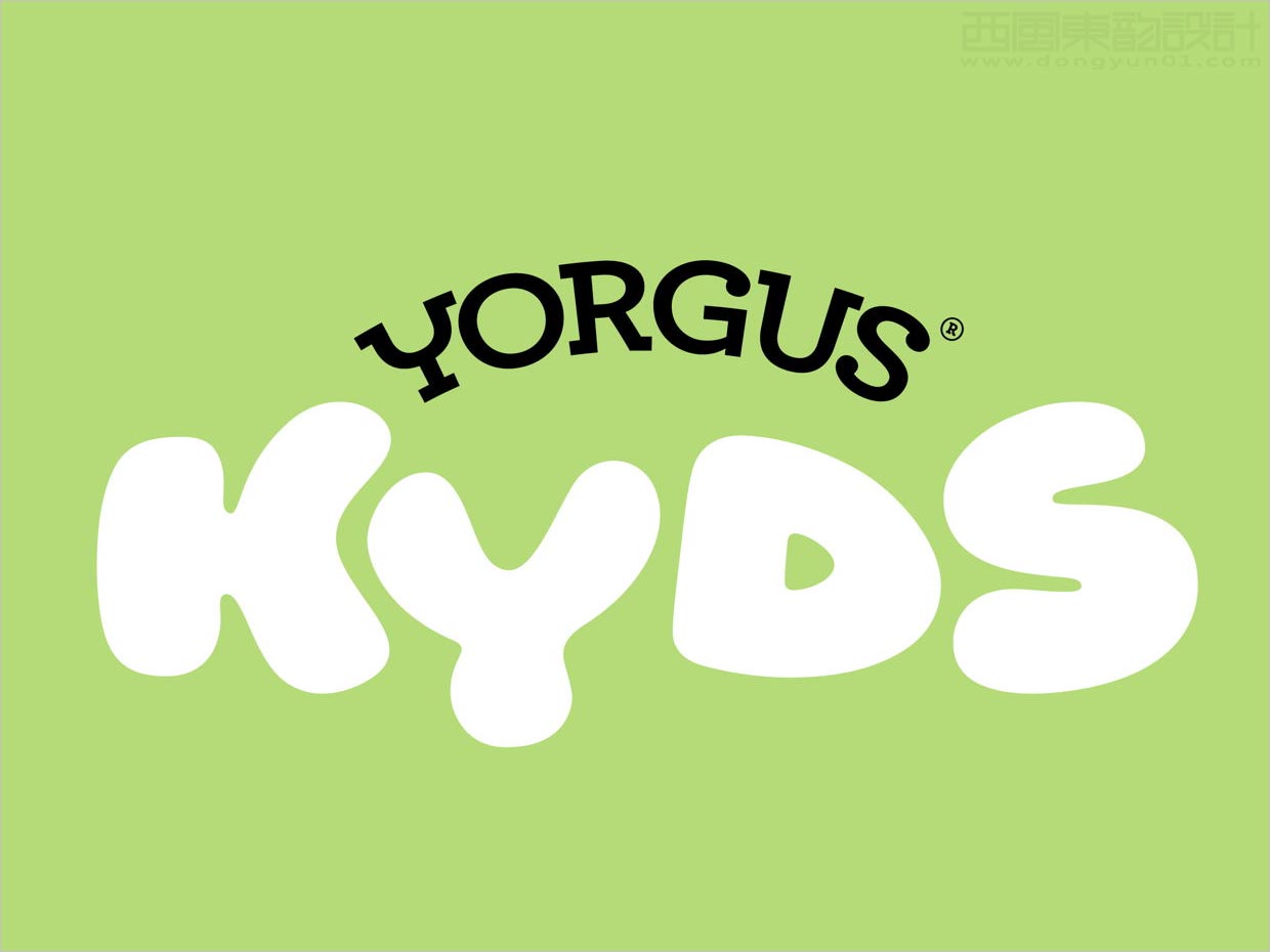 巴西YORGUS KYDS儿童酸奶品牌logo设计