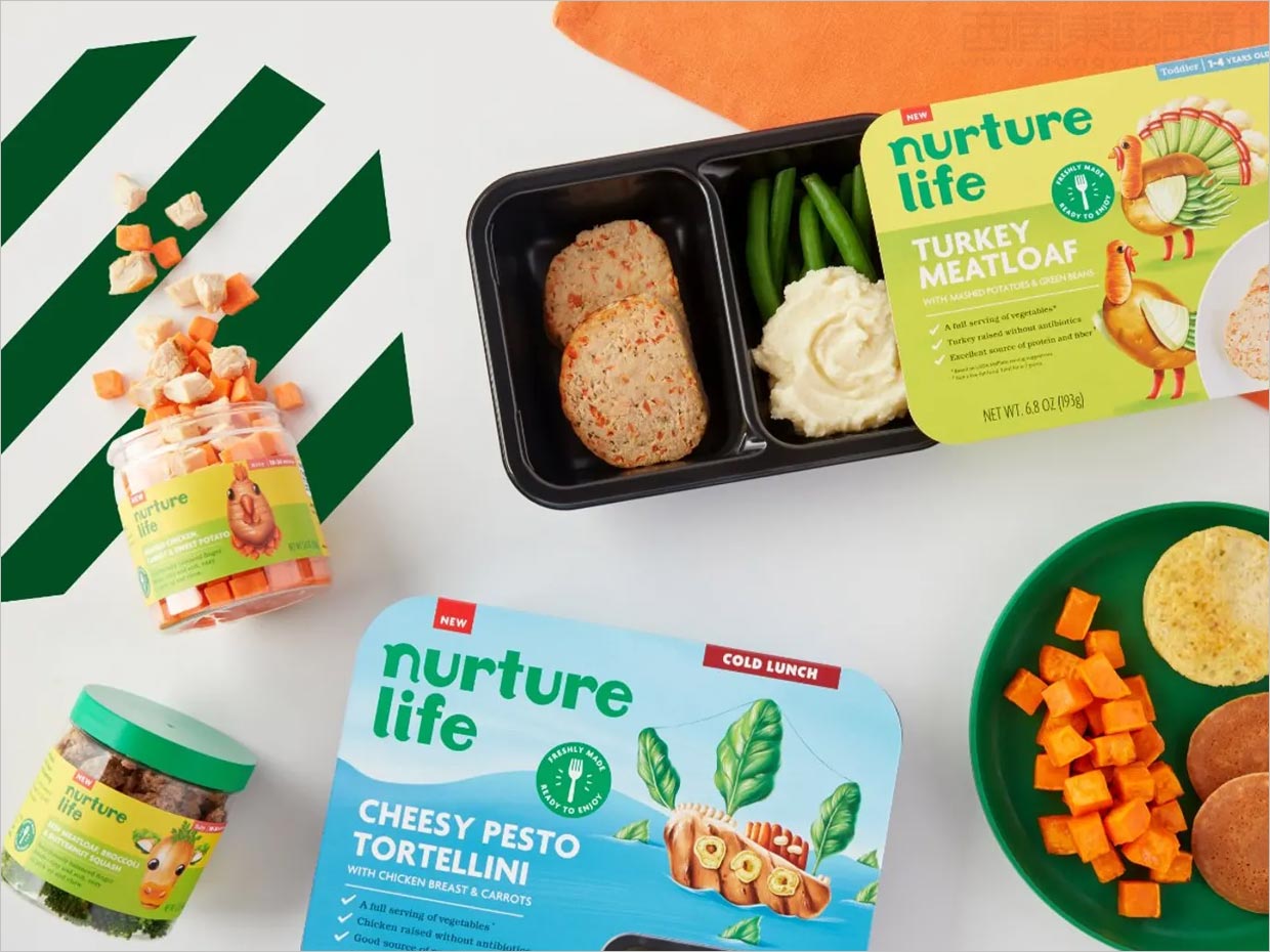 有吸引力的Nurture Life婴童食品包装设计