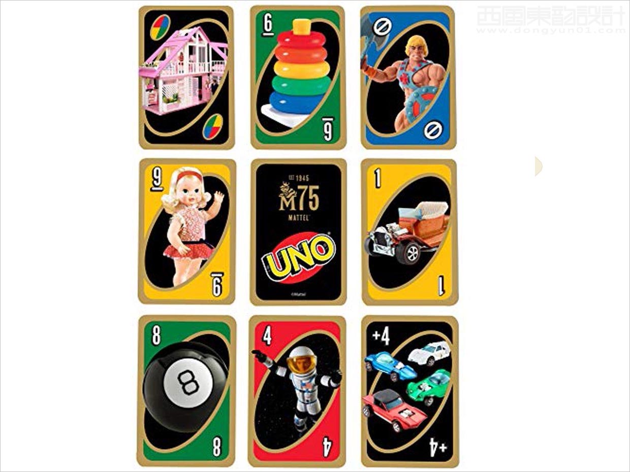 16. UNO美泰75周年扑克纸牌游戏玩具包装设计