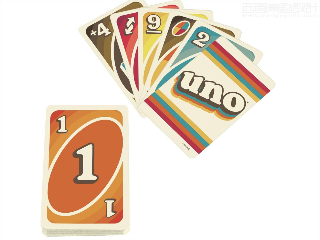 15. UNO 标志性的 1970 年代扑克纸牌游戏玩具包装设计