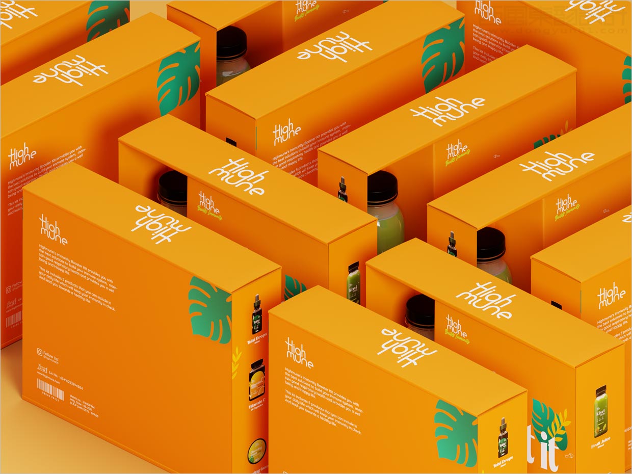 印度Highmune增强免疫力保健品礼盒套装包装设计