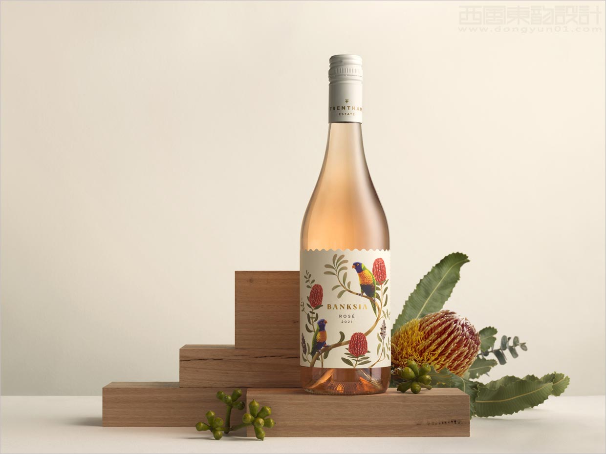 平静而多彩的澳大利亚Banksia葡萄酒包装设计