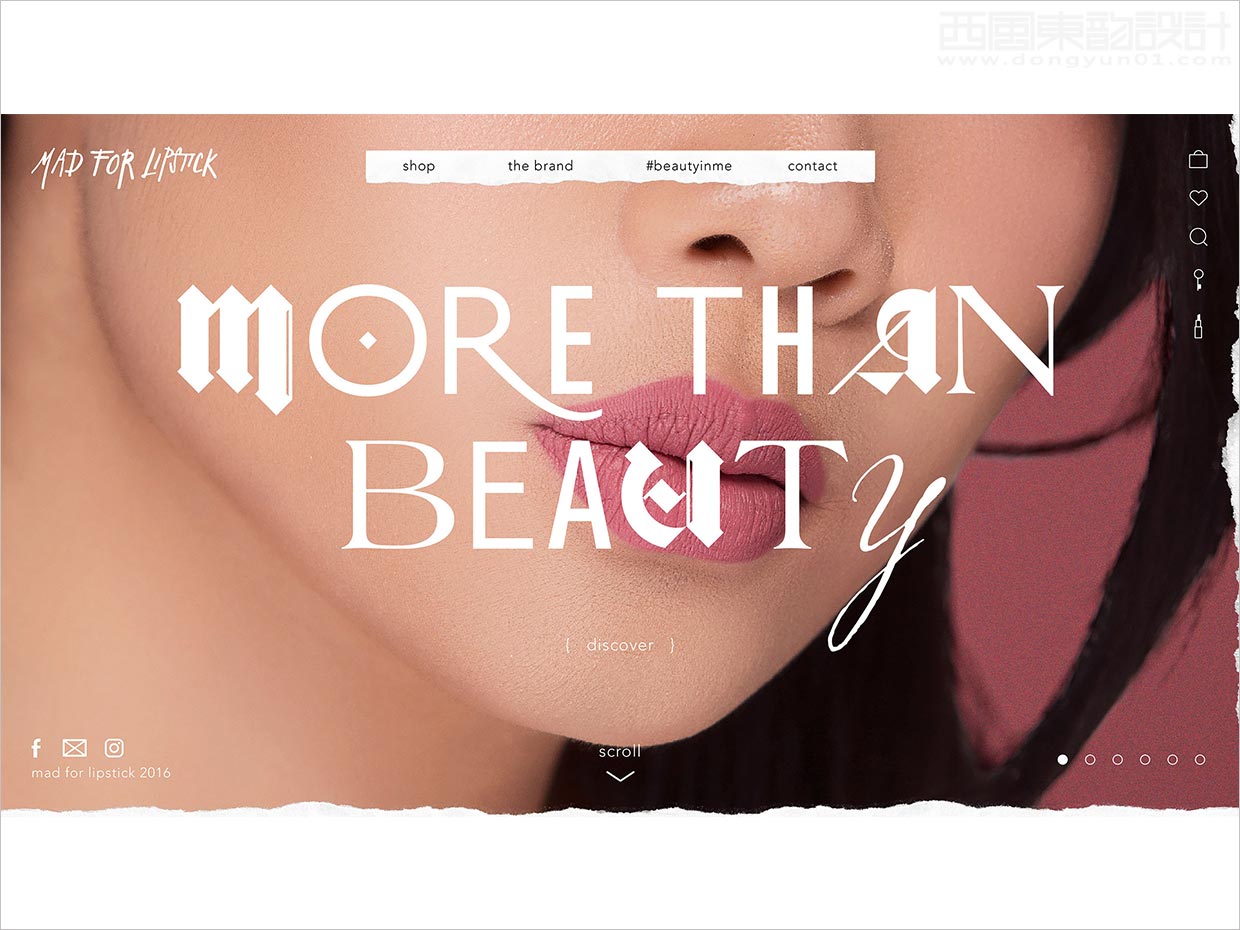 印度尼西亚MFL唇膏彩妆化妆品网站设计