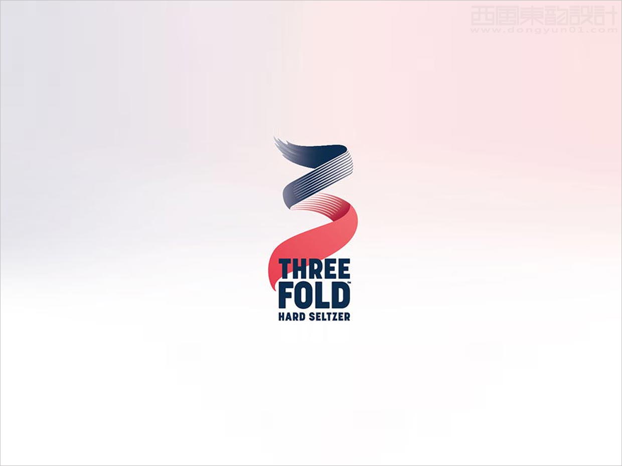 支持自我表达的英国Three Fold苏打水品牌logo设计
