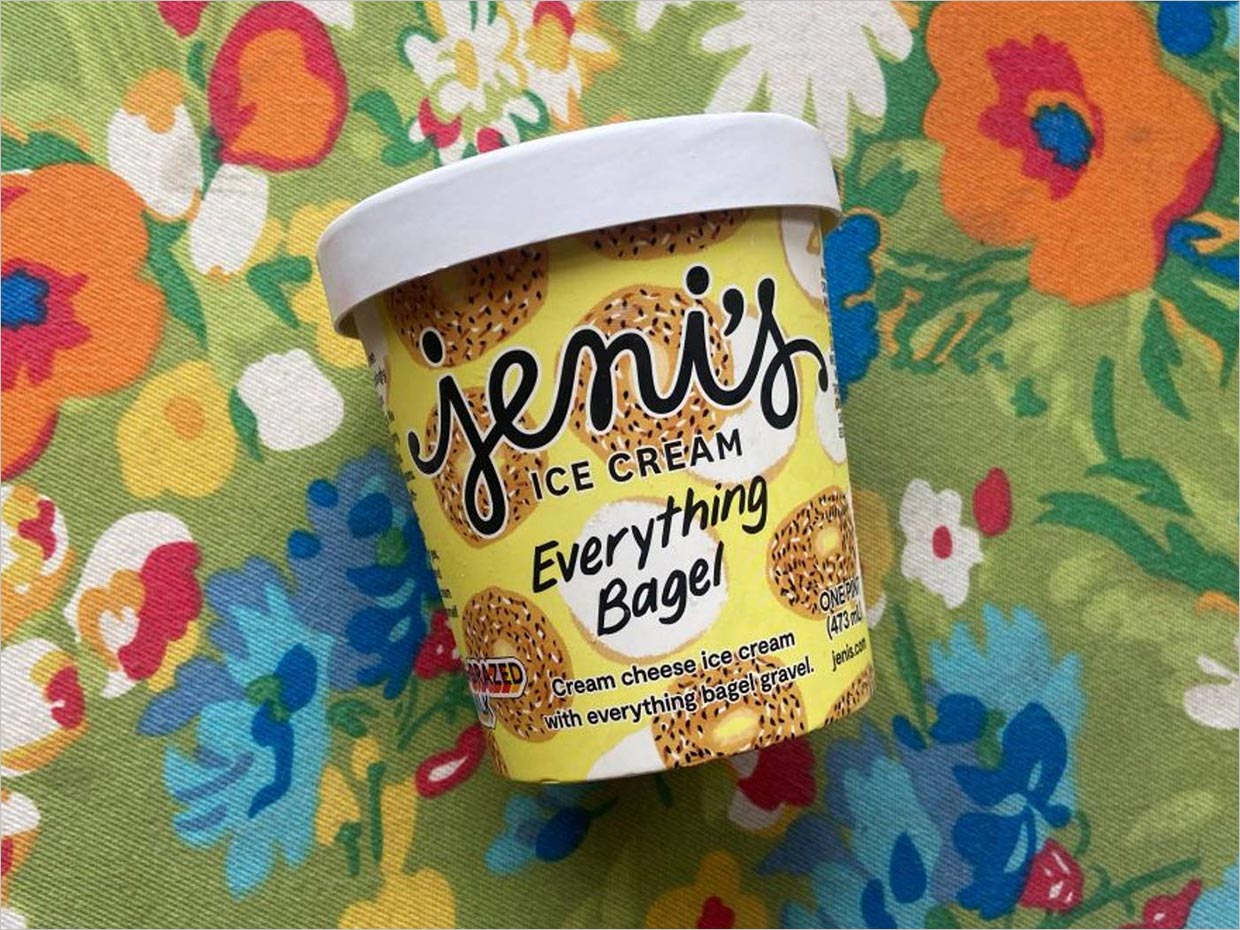 Jeni's Drops Everything 百吉饼冰淇淋包装设计