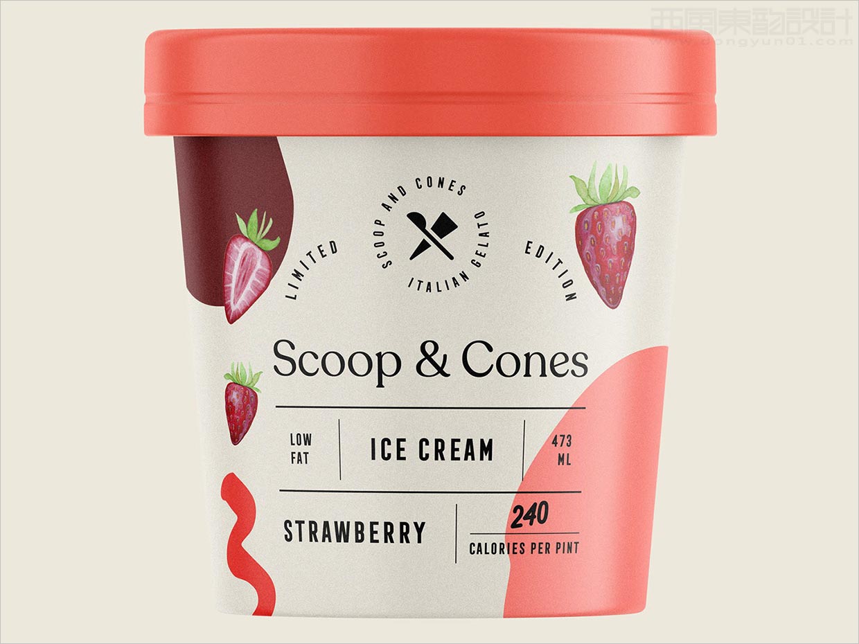 Scoop & Cones 是经典的时髦冰淇淋包装设计
