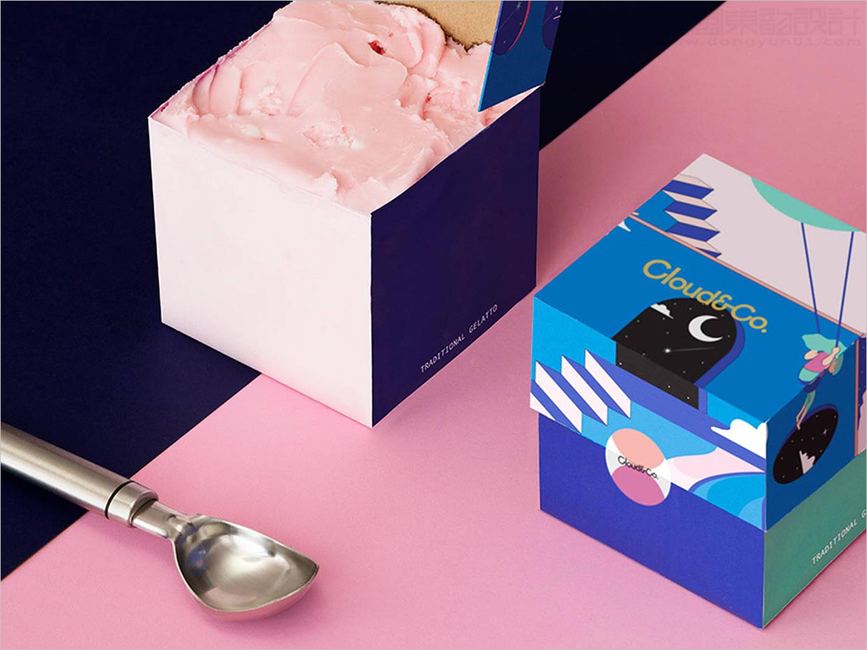 Cloud & Co 的冰淇淋包装设计超现实而美丽