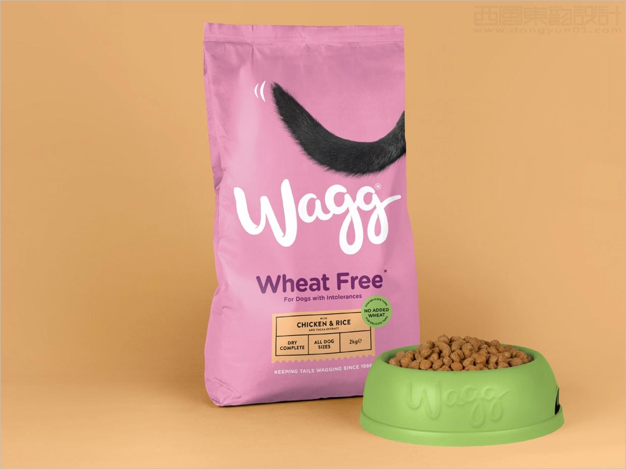 俏皮的英国Wagg狗粮宠物食品包装设计