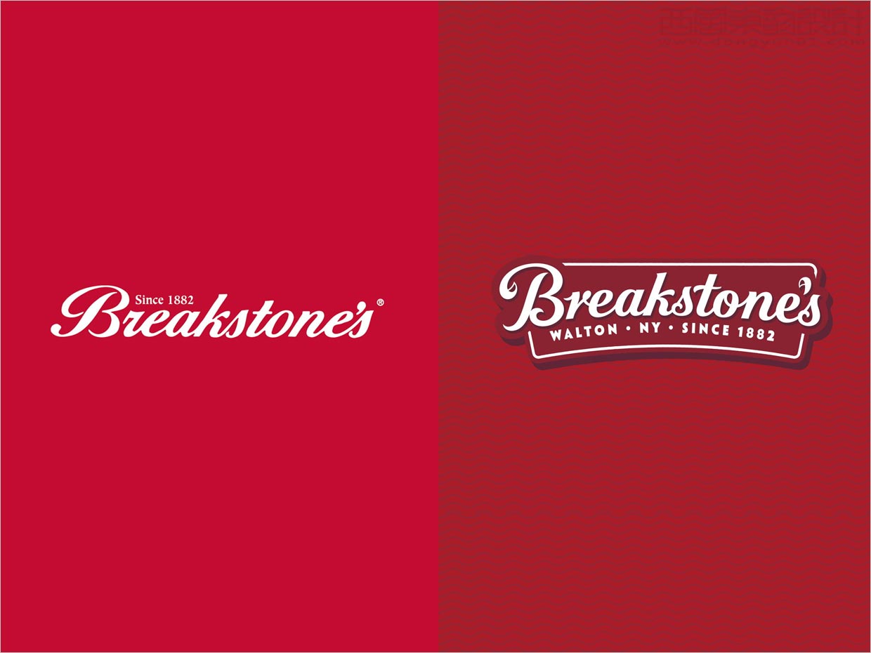 Breakstone奶酪乳制品品牌新旧logo设计对比