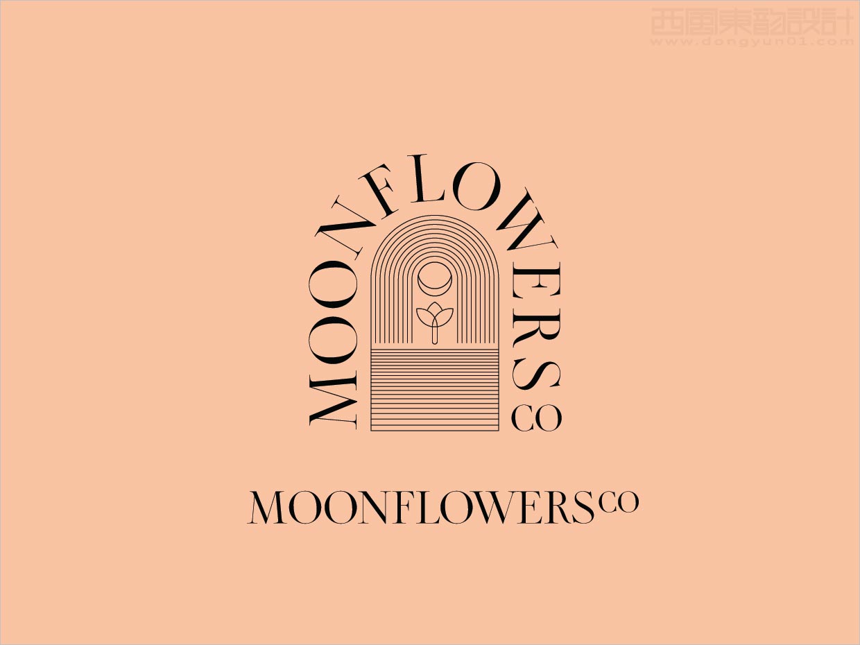 阿富汗Moonflowers藏红花茶叶品牌logo设计