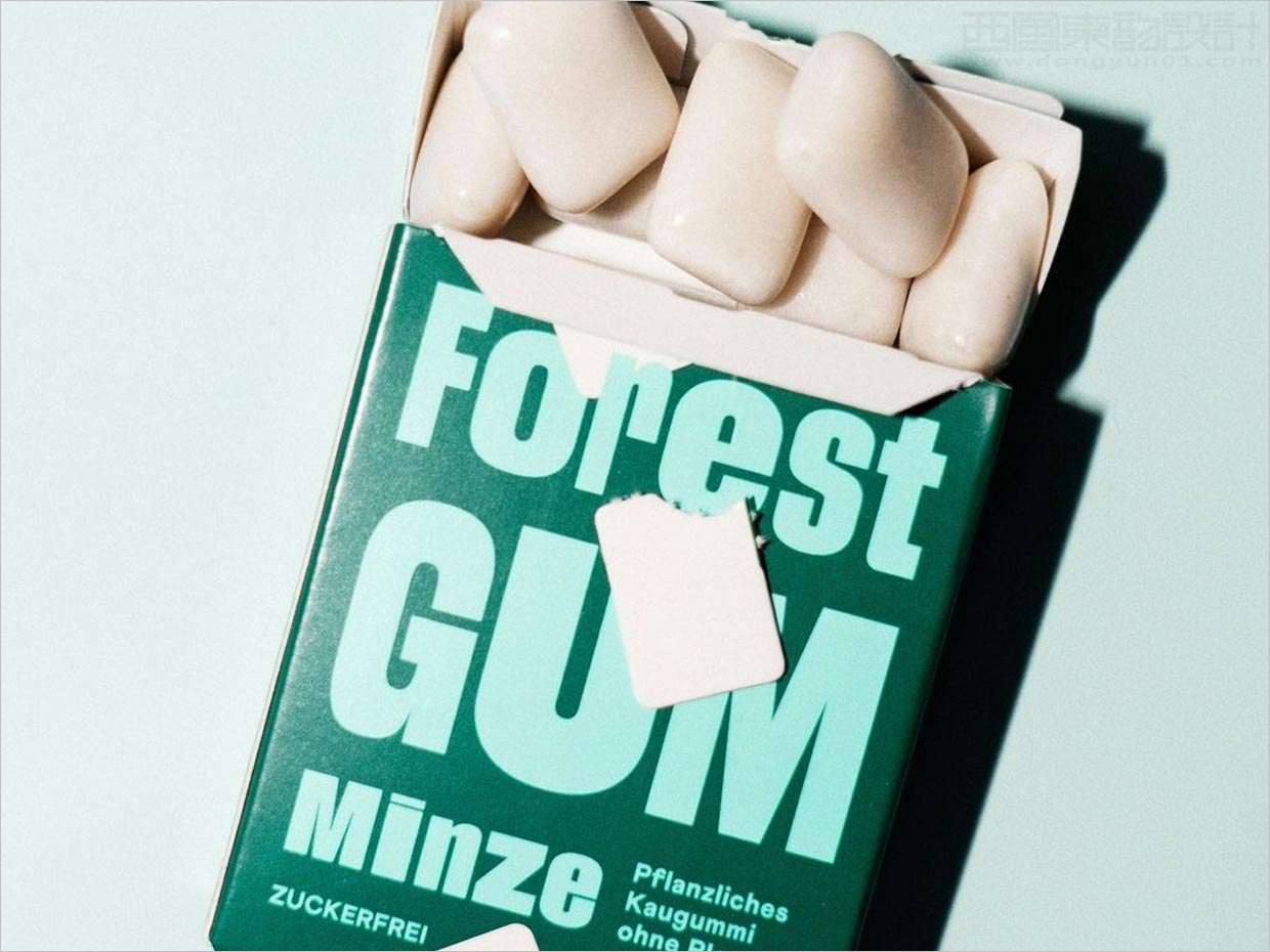 德国Forest Gum天然口香糖包装设计之开盒展示