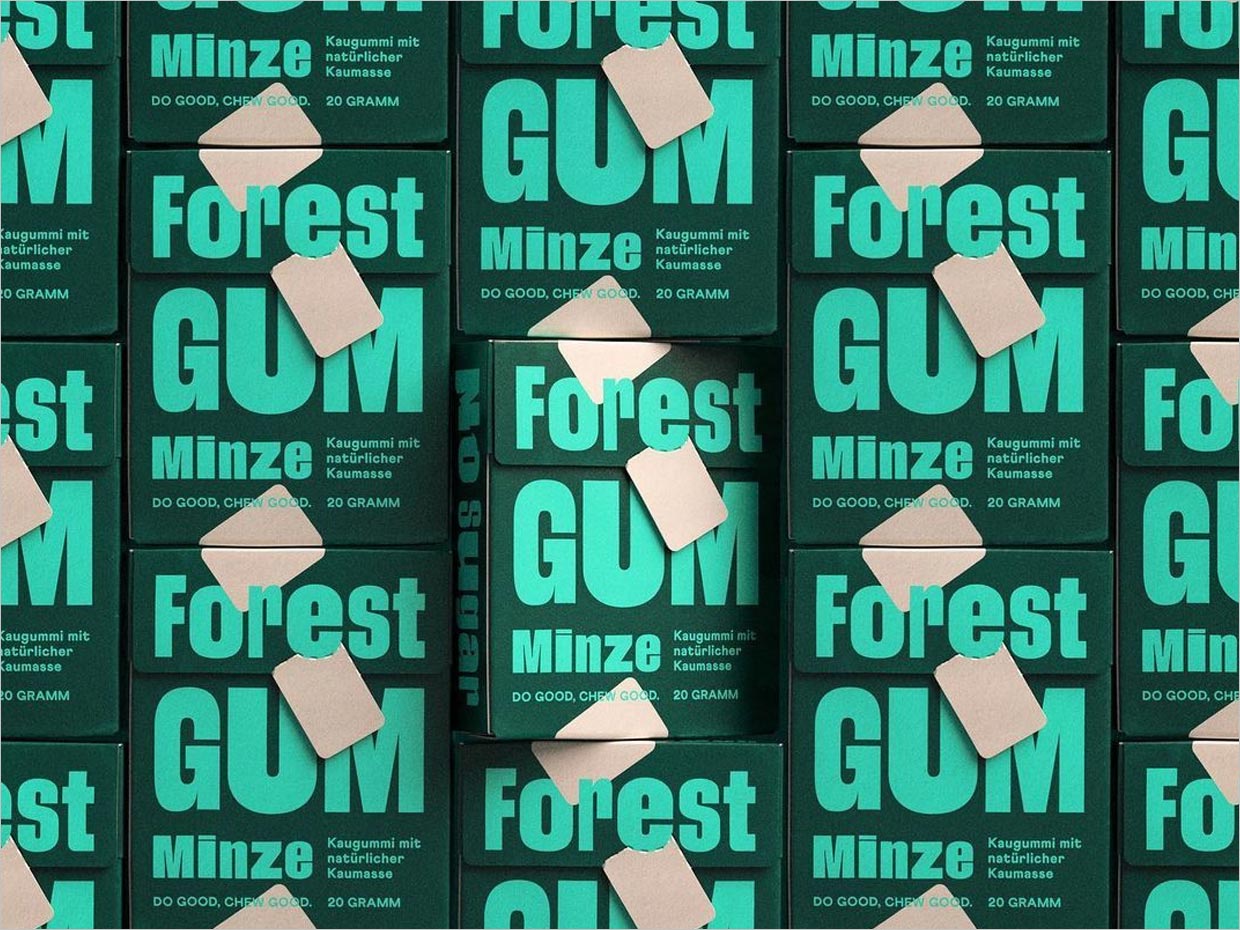 德国Forest Gum天然口香糖包装设计之实物照片