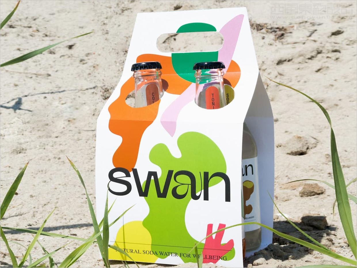 Swan天然苏打水手提箱包装设计