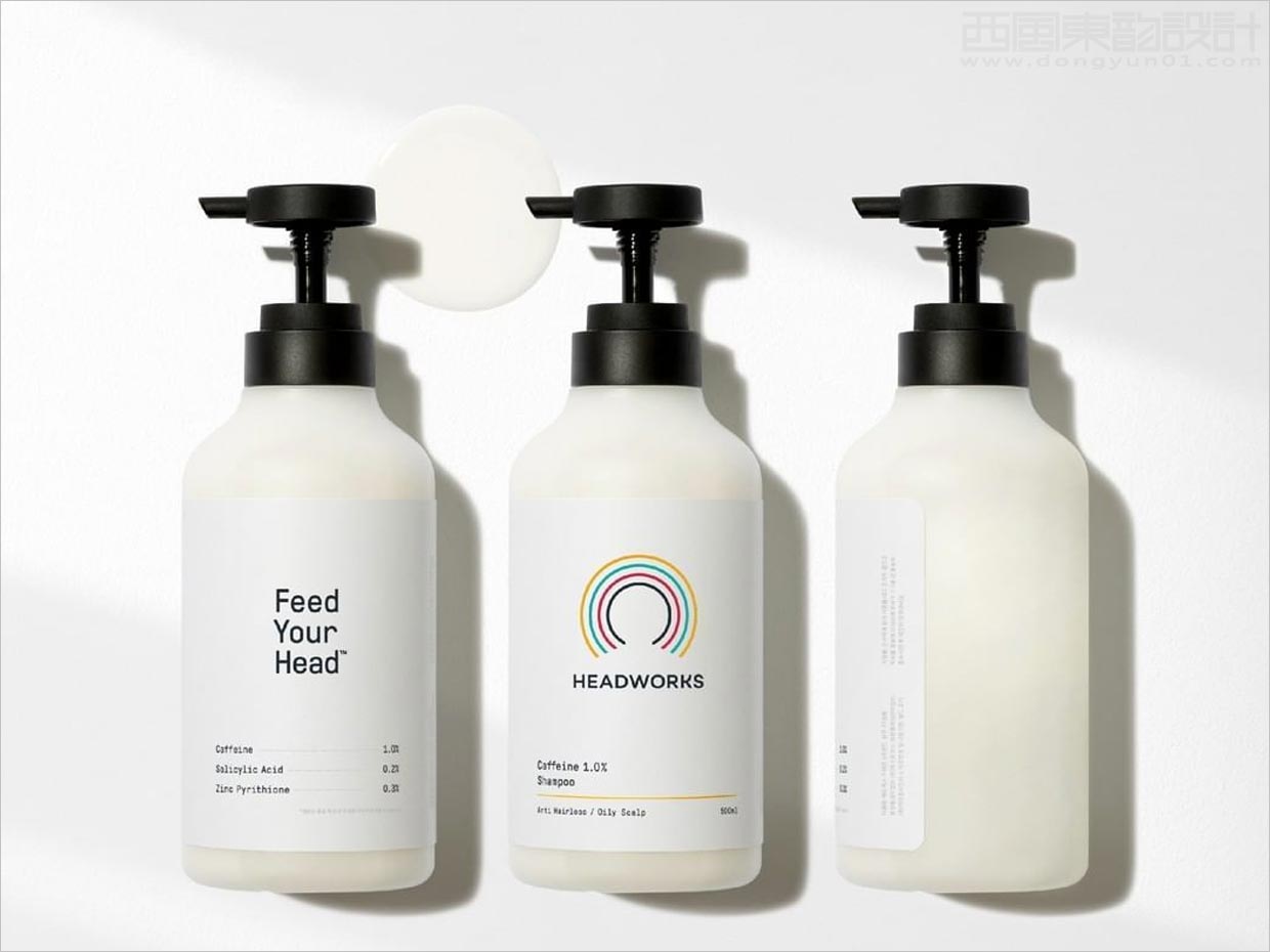 韩国Headworks洗发水日化用品瓶签包装设计