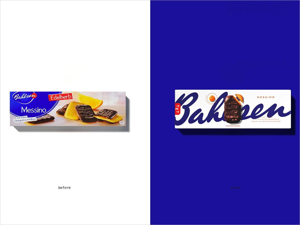 德国Bahlsen饼干快消食品包装设计之新旧包装设计对比