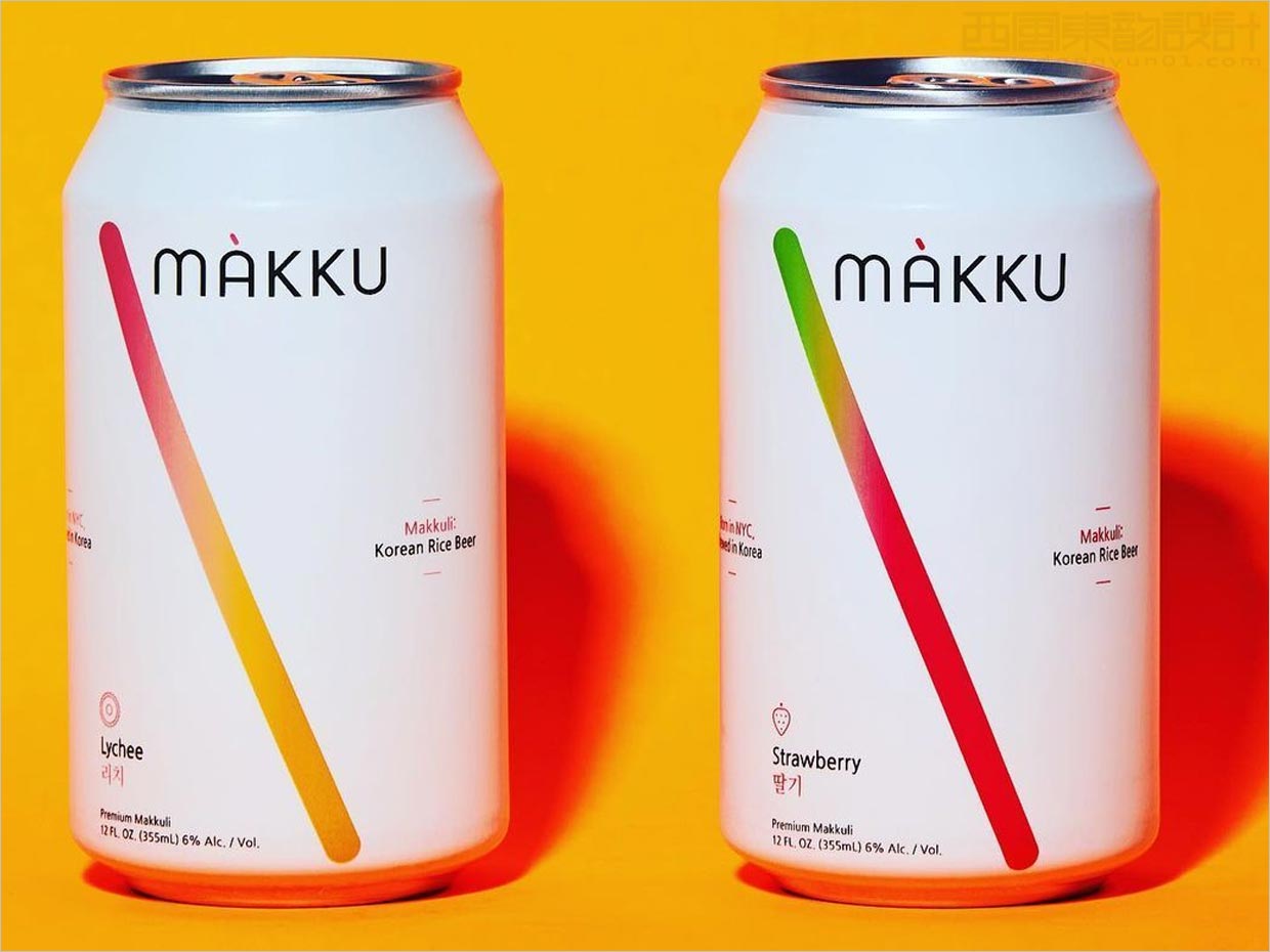 极简主义的韩国Makku饮料包装设计