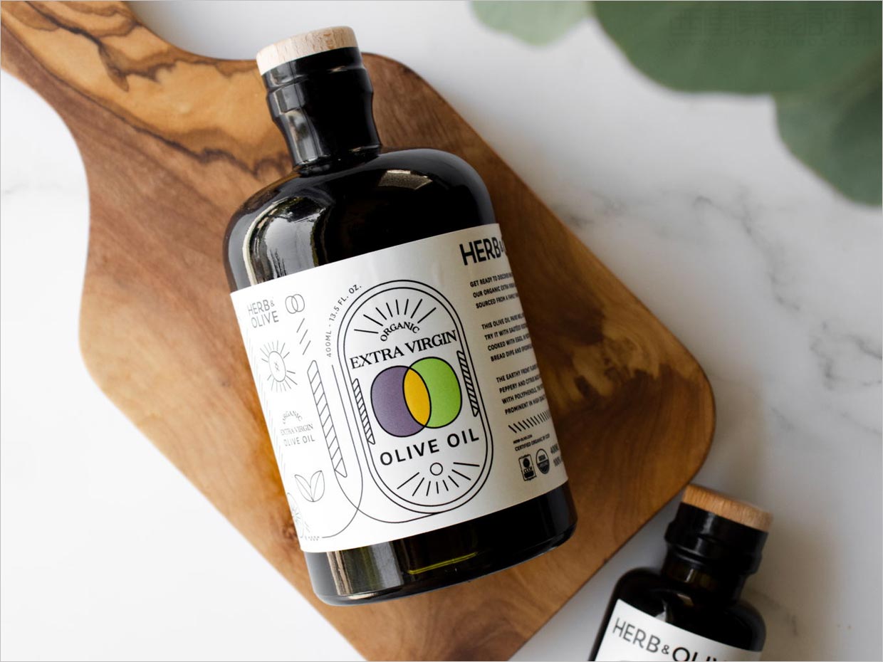 美国Herb & Olive有机特级初榨橄榄油包装设计之实物照片
