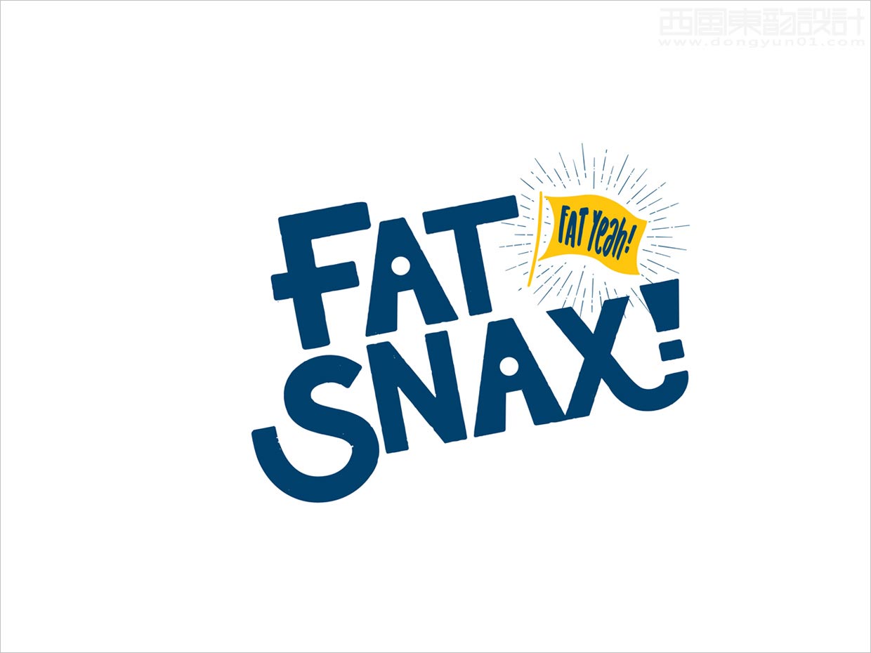 美国Fat Snax饼干快消食品logo设计