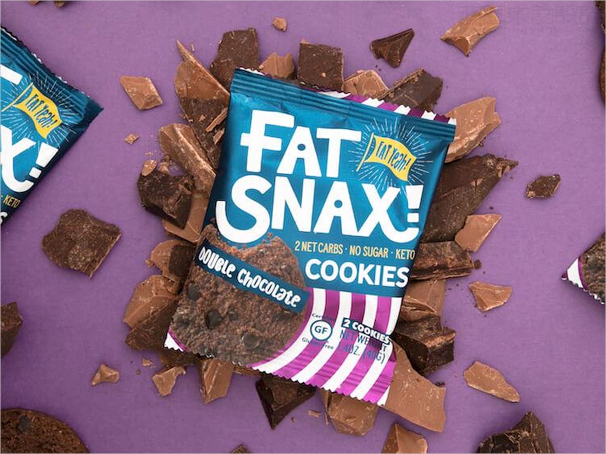 美国Fat Snax饼干快消食品包装设计