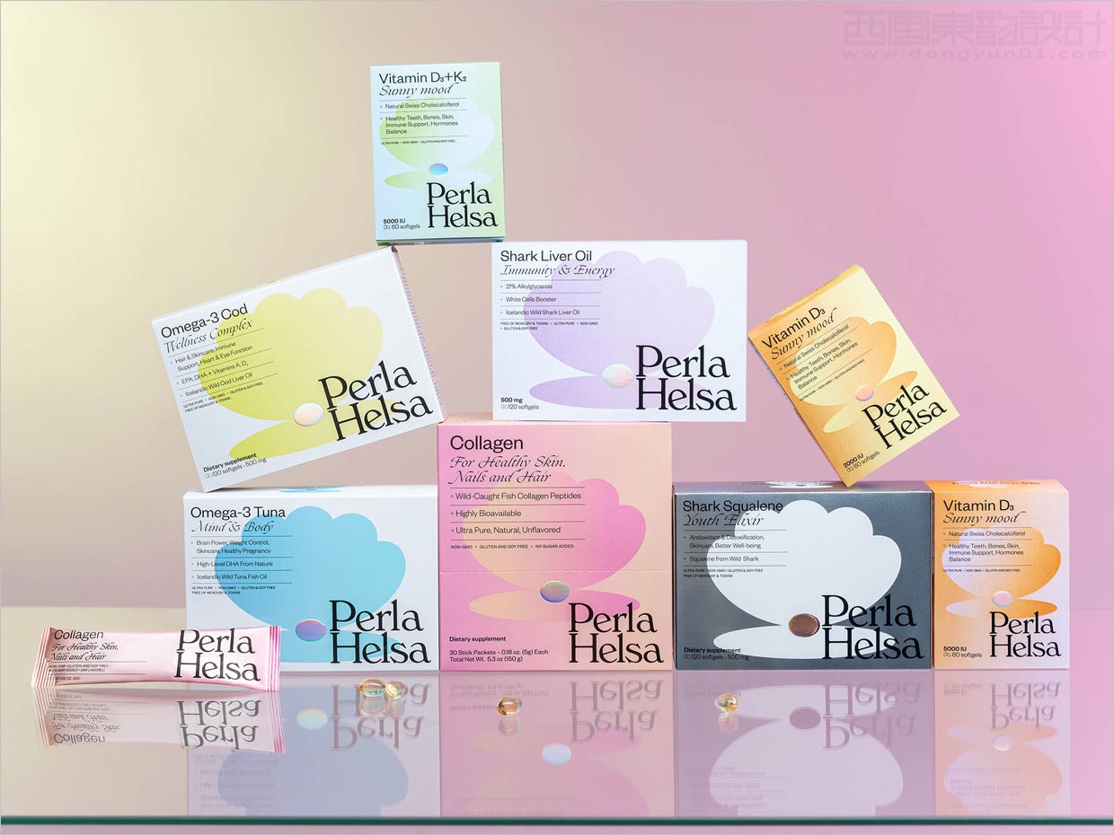 乌克兰Perla Helsa膳食营养补充剂保健品包装设计
