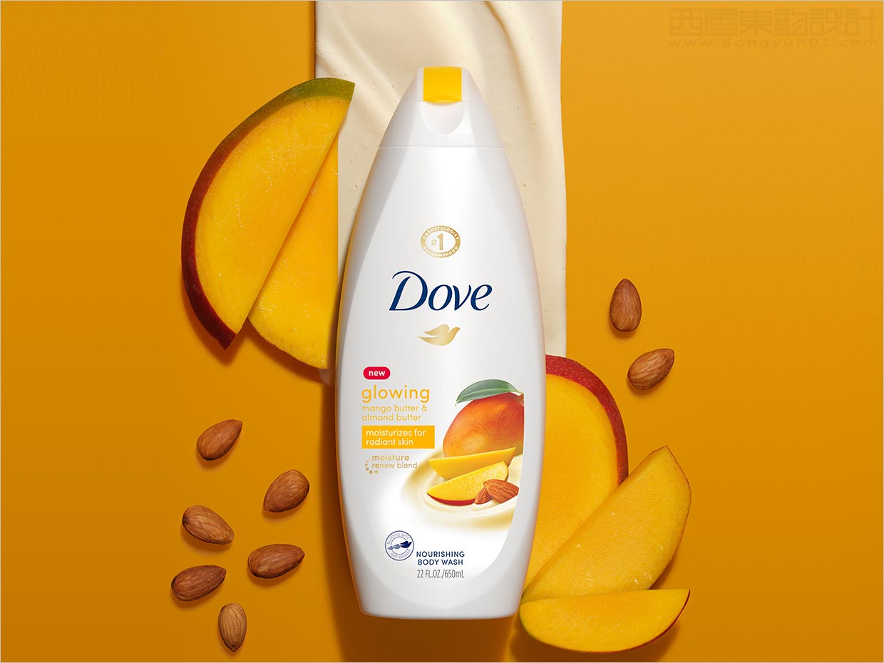 联合利华Dove芒果味身体沐浴露个人护理产品包装设计