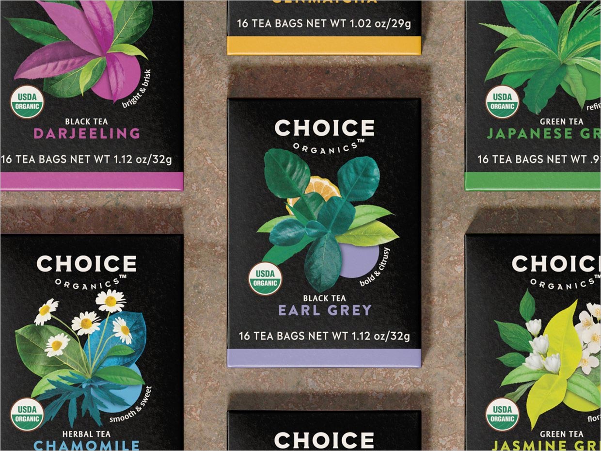 美国Choice Organics Teas有机茶叶饮料包装设计集合图