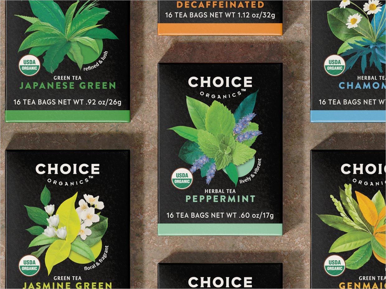 美国Choice Organics Teas有机茶叶饮料包装设计集合图