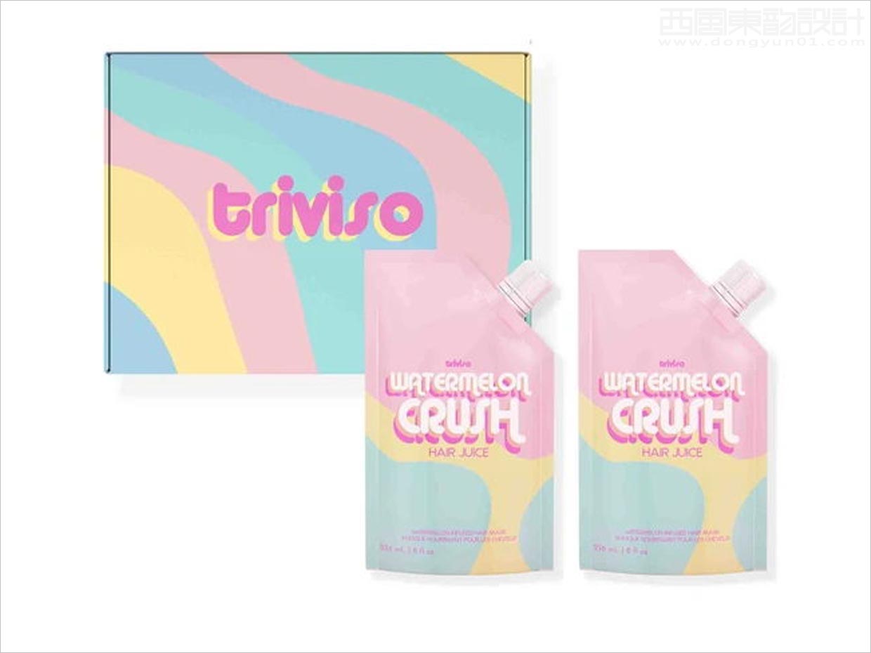 有趣的Triviso洗发水护发素头发护理产品包装设计
